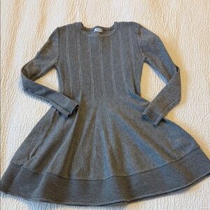 Mayoral Gray Ribbed Long Sleeve Dress